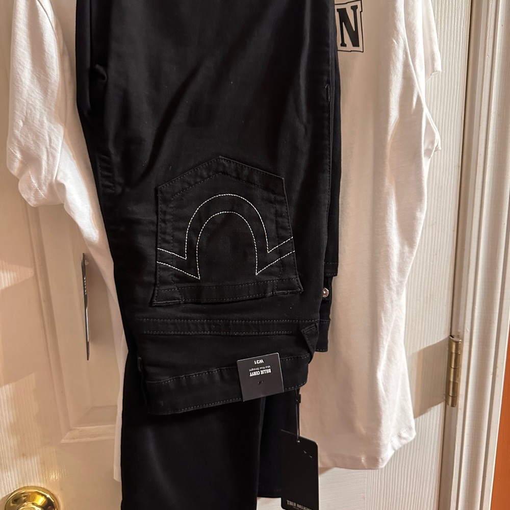 Black Jeans with White Stitching